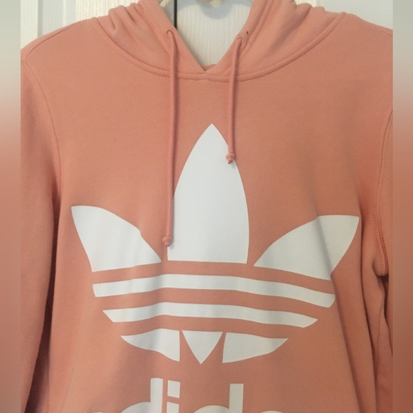 Adidas Women's Trefoil Hoodie Pullover - Pink, XS, 100% Cotton, Retro Style - Picture 5 of 8